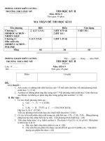 Đề thi HKII - Hóa 9