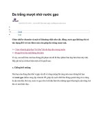 Da trắng mượt nhờ nước gạox 