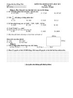 Đề kiểm tra giua HK I
