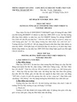 Báo cáo kế hoach 2010-2011