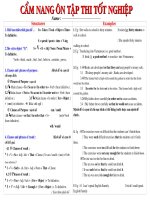 CẨM NANG TIẾNG ANH THPT