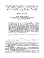 Thiết kế và triển khai kho dữ liệu khách hàng  sử dụng dịch vụ viễn thông của Tổng Công ty  Bưu chính Viễn thông Việt Nam (VNPT)