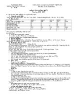 Báo cáo tổng kết năm học 2008 - 2009