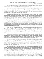 DAO DUC TU GIAC LA DAO DUC DICH THUC