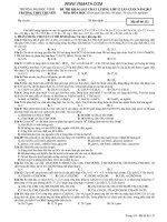 Đề thi thử đại học môn hóa học của chuyên vinh lần 4 2013 có đáp án