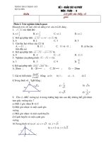 thi  khao sat toan 9 - lan I