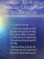 Cách thức tích hợp giáo dục bảo vệ môi trường trong môn Ngữ văn