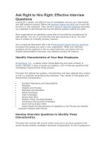 Effective Interview Questions