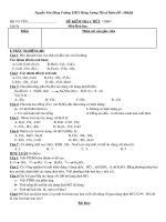 Đề kiểm tra hóa học tuần 5