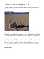 NHỮNG HIỆN TƯỢNG TỰ NHIÊN KÌ LẠ