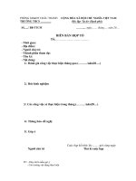 Biên bản họp tổ chuyên môn