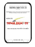 Giáo án sinh học 10, chương trình chuẩn