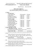 Phân công nhiệm vụ thành viên BCĐ phòng chống cúm A(H1N1) của phòng GD-ĐT