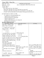 GIÁO ÁN SO HOC 6 CHƯƠNG 2,3 - 3 CỘT