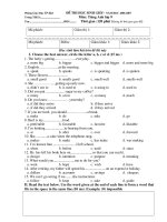 Đề thi học sinh giỏi THCS Anh