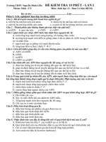 KIEM TRA 15 PHUT - SINH 12CB