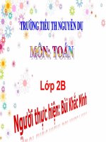 Môn Toán T5 tuần 8