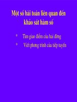 Mot so bai toan lien quan den khao sat ham so