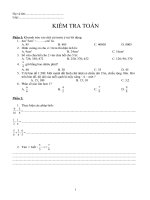 Kiểm tra toán HKII