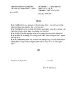 Đề thi chất lượng học kì I-10- Đáp án