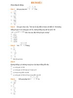 Bài thi số 1 - lớp 7