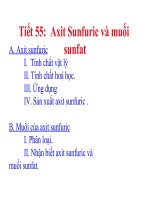 tiết 55: Axit sunfuric