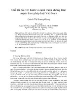Chế tài đối với hành vi cạnh tranh không lành  mạnh theo pháp luật Việt Nam