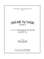 Chủ đề tự chọn: CĂN BẬC HAI