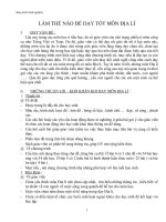 SKKN :LÀM THẾ NÀO ĐỂ DẠY TỐT MÔN ĐỊA LÍ