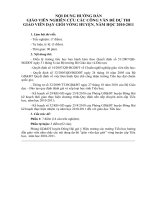 Nội dung thi giáo viên giỏi