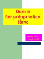 Đánh giá kết quả học tập của HSTH