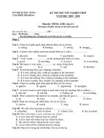 Đề thi thử tốt nghiệp cấp cụm