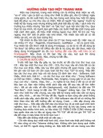 HƯỚNG DẪN TẠO MỘT TRANG WEB