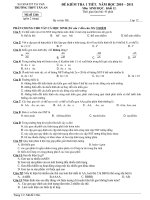 Đề thi sinh học 12