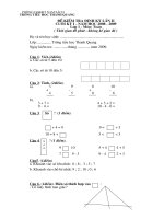 Đề thi kì I lần 2 lớp 1