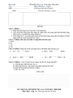 Đề thi lại Hè 2009