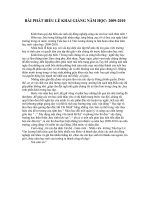 BÀI PHÁT BIỂU LỄ KHAI GIẢNG NĂM HỌC.