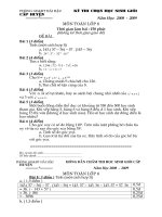 đề - dáp án thi HSG lớp 6 năm học 2008-2009
