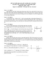 Đề Vật lí thi vào 10 Chuyên Bình Định