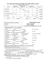 Đề thi HK I - Tiếng Anh 9