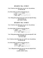 ĐỀ kt HÓA 8-15PH