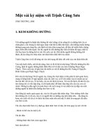 Một vài kỉ niệm với Trịnh Công Sơn