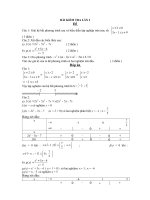 Đề kiểm tra Toán 10( HKII)
