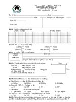 Đề thi Giữa kì I - Toán 4