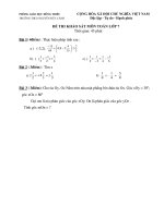 Đề thi khảo sát đầu năm 2009-2010