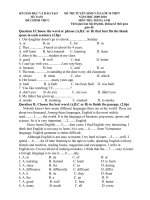 Đề thi tuyển sinh vào 10 THPT- Sở GDDT HÀ NAM