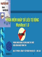 PHẦN MỀM NHẬP DỮ LIỆU TỰ ĐỘNG