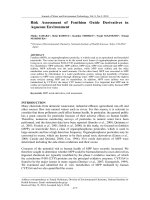 Risk Assessment of Fenthion Oxide Derivatives in Aqueous Environment