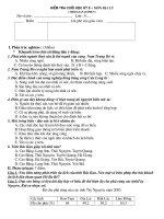 Đề địa lý 9 Kỳ II