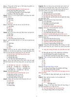 112 câu TN sinh 11 rất hay có đáp án